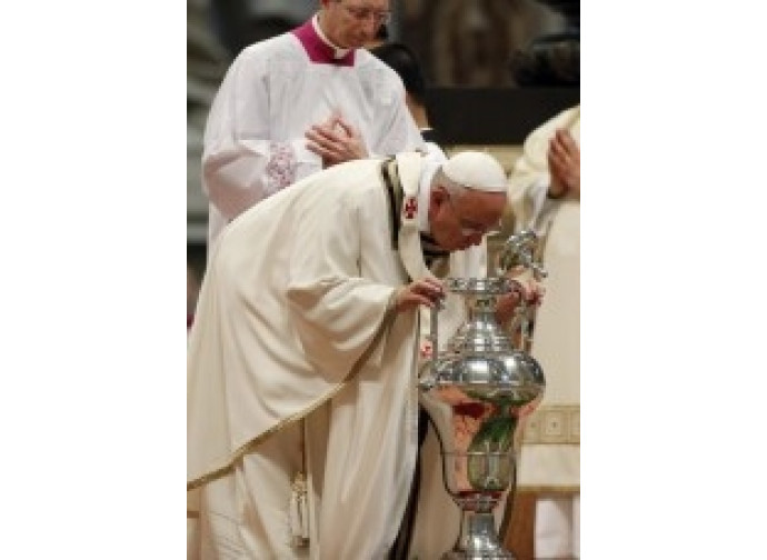 Papa alla messa crismale